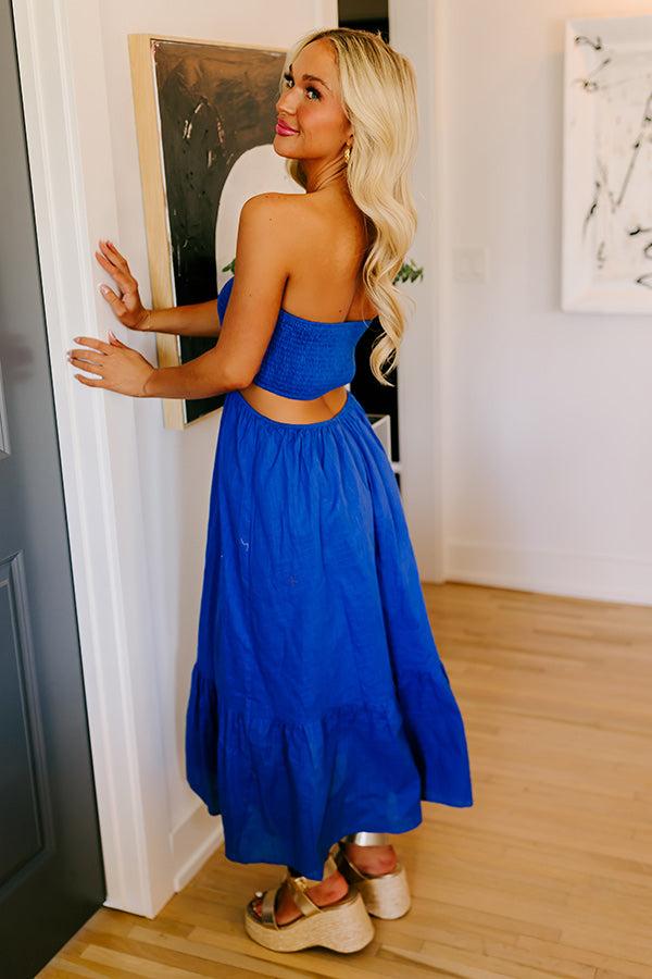 Impressions A Perfect Day Cut Out Midi In Royal Blue