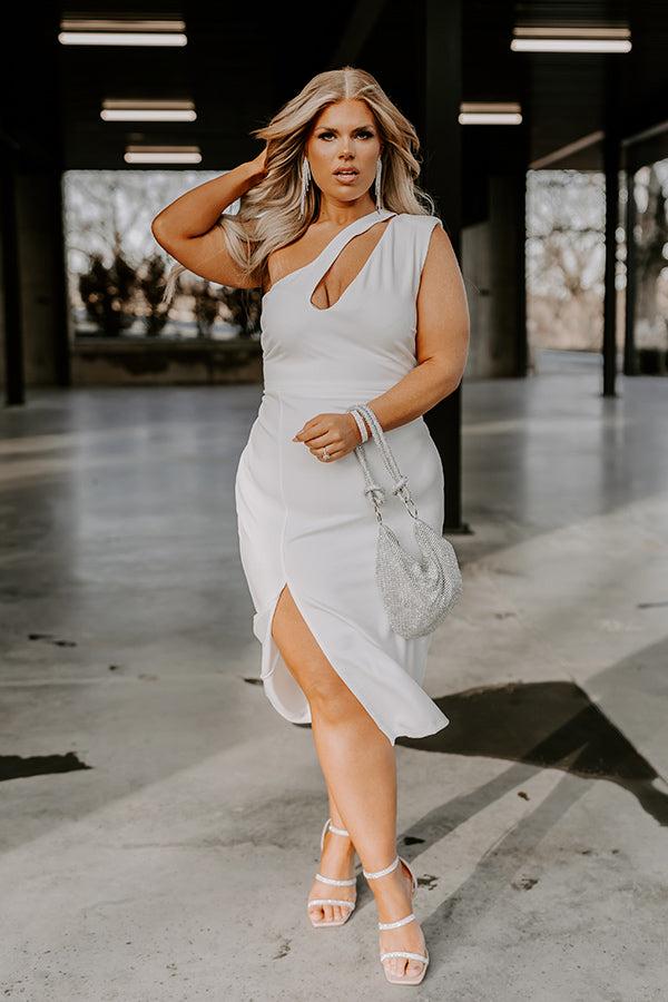 Impressions Absolutely Elegant One Shoulder Midi Curves