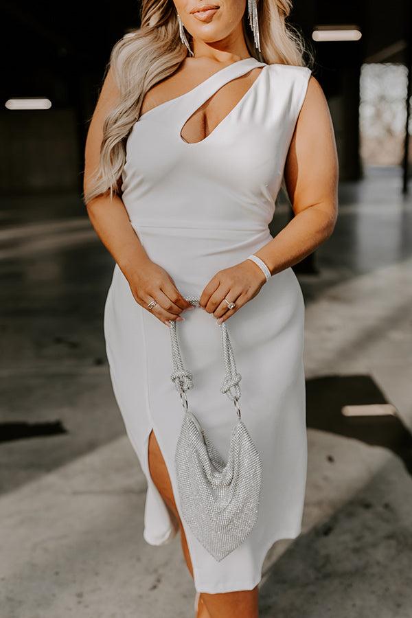 Impressions Absolutely Elegant One Shoulder Midi Curves