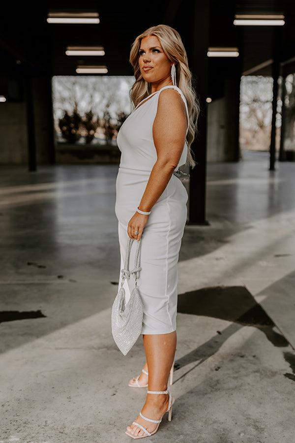 Impressions Absolutely Elegant One Shoulder Midi Curves