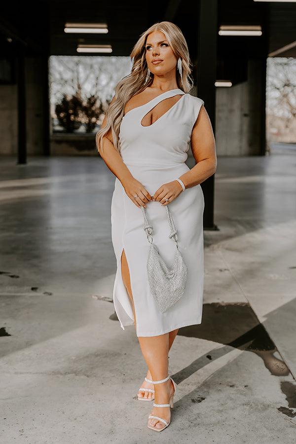 Impressions Absolutely Elegant One Shoulder Midi Curves