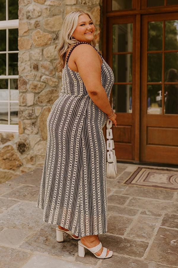 Impressions Acapulco Sunsets Knit Maxi Dress Curves