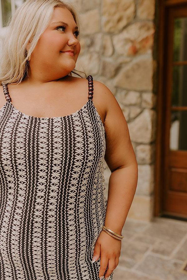 Impressions Acapulco Sunsets Knit Maxi Dress Curves