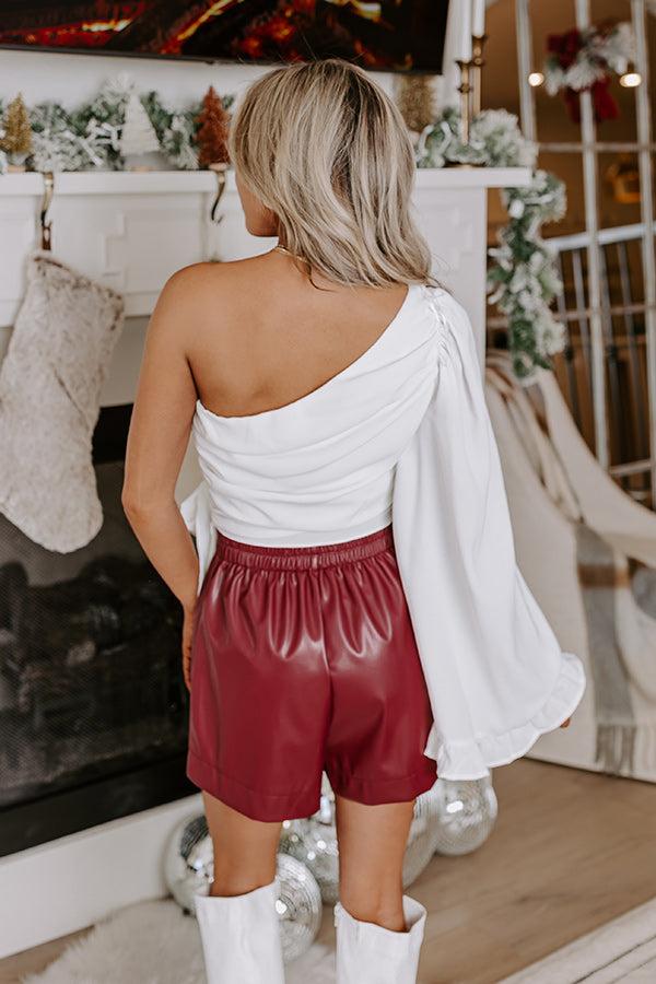 Impressions After Hours Party One Shoulder Top In Ivory