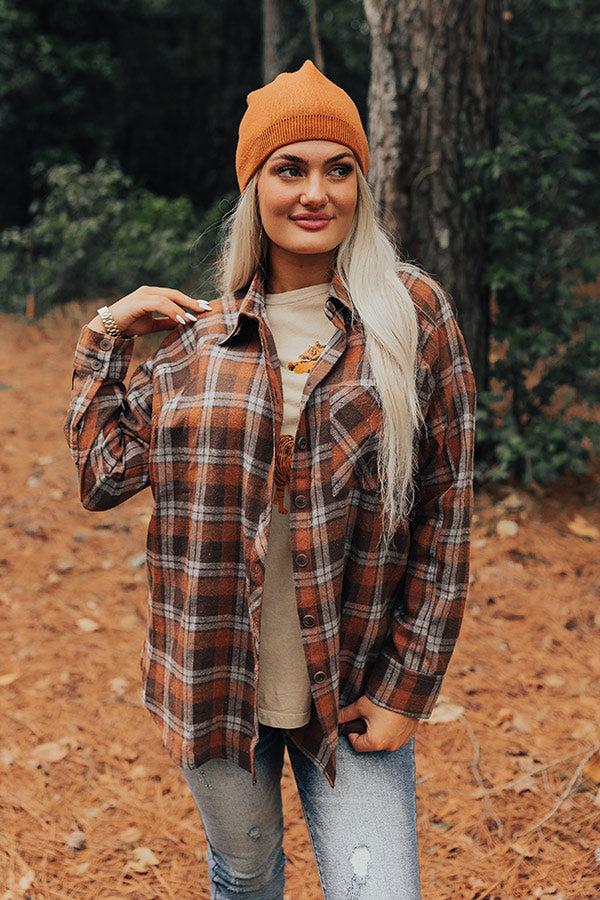 Impressions All The Hits Flannel Button Up In Brown