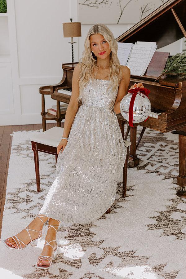 Impressions All The Sparkle Sequin Midi in Champagne