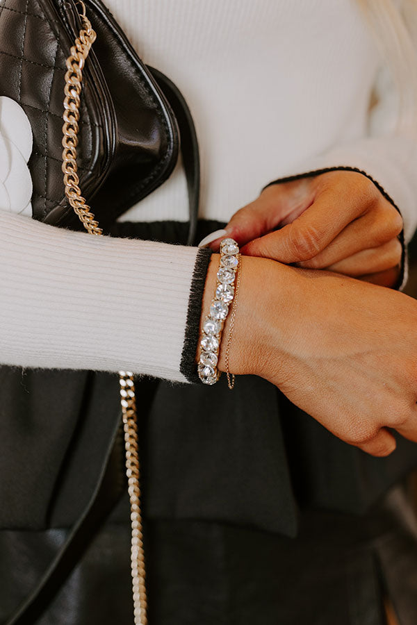 Impressions All The Sparkles Stretch Bracelet in Clear