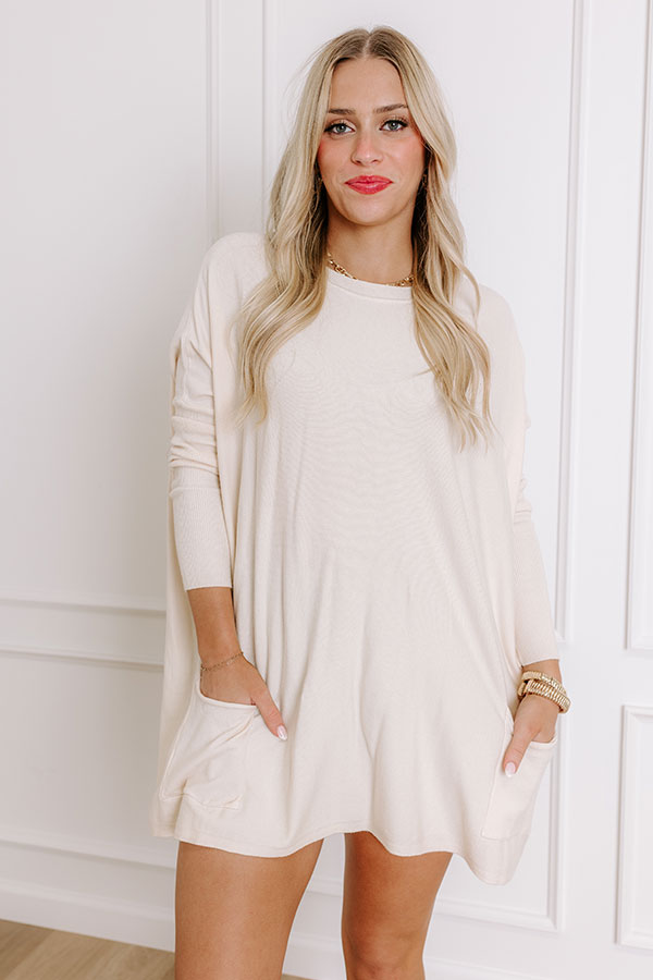 Impressions Always Cozy Sweater Top In French Vanilla