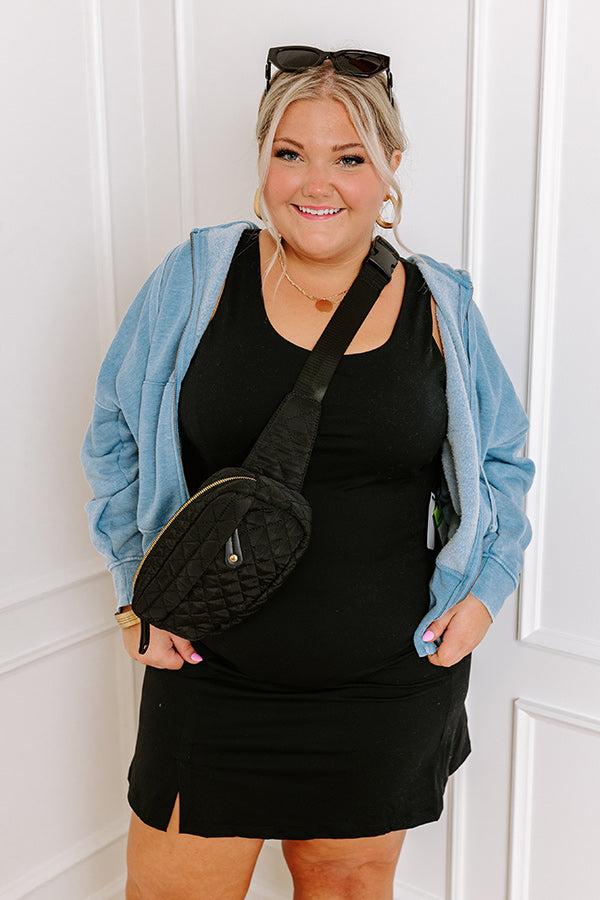 Impressions Always On The Move Athletic Dress In Black Curves