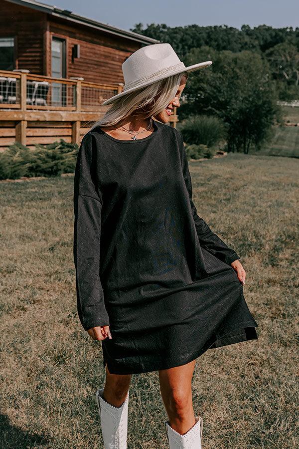 Impressions Always There For You T-Shirt Dress In Black