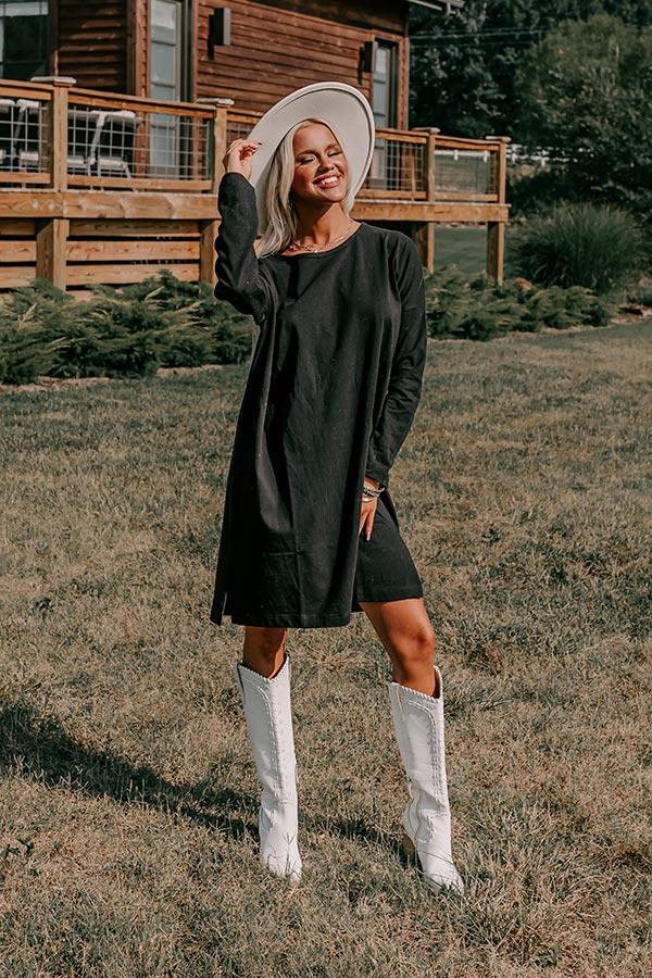 Impressions Always There For You T-Shirt Dress In Black