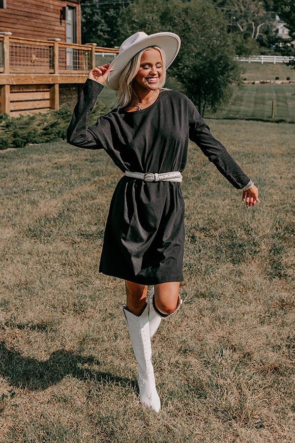 Impressions Always There For You T-Shirt Dress In Black