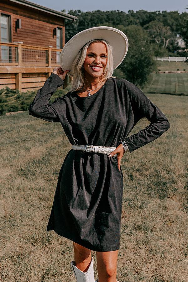 Impressions Always There For You T-Shirt Dress In Black