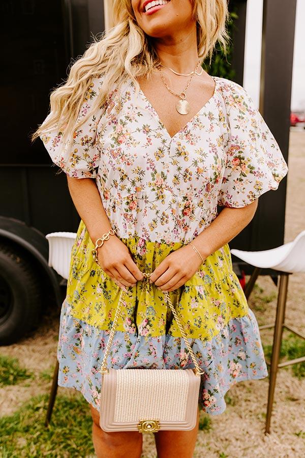 Impressions Amalfi Coast Beauty Floral Babydoll Dress Curves