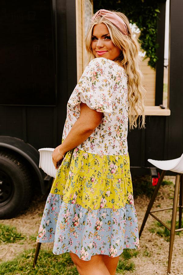 Impressions Amalfi Coast Beauty Floral Babydoll Dress Curves