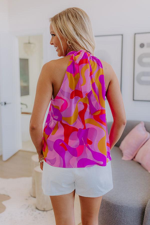 Impressions Amalfi Coast Cruising Shift Top In Pink