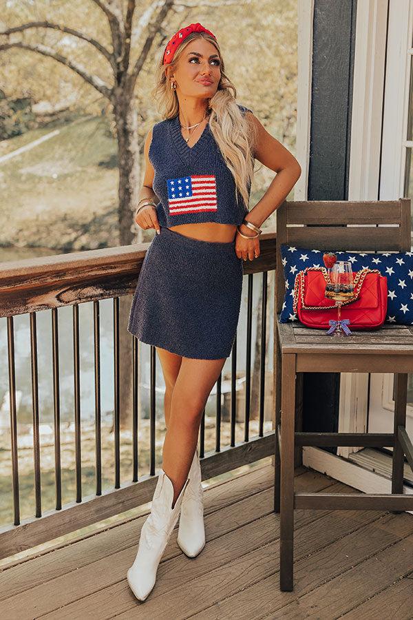 Impressions American Girl Mini Sweater Skirt in Navy