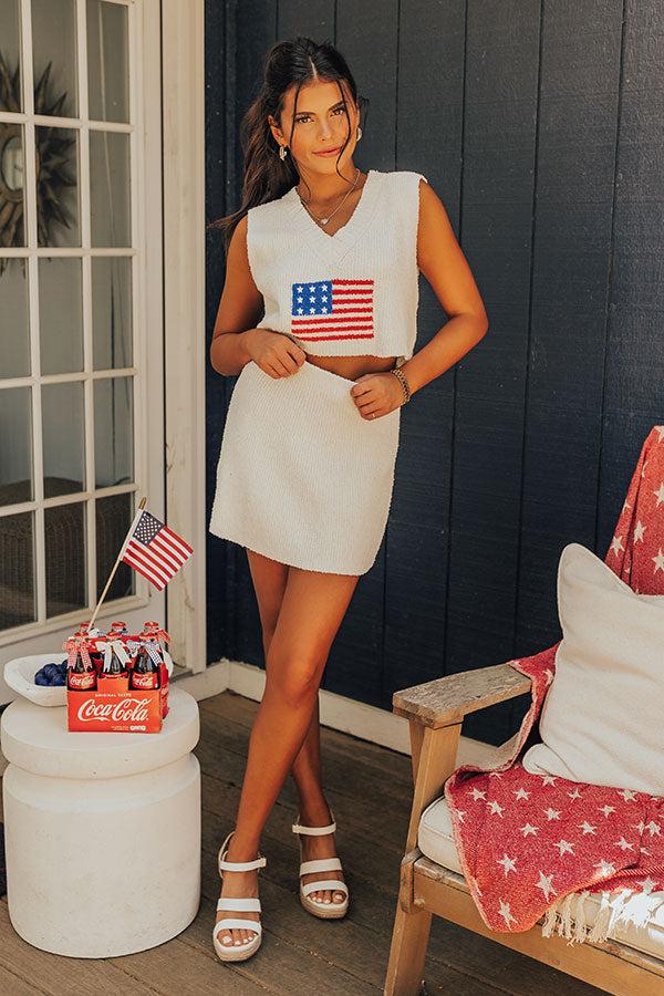 Impressions American Girl Mini Sweater Skirt in White