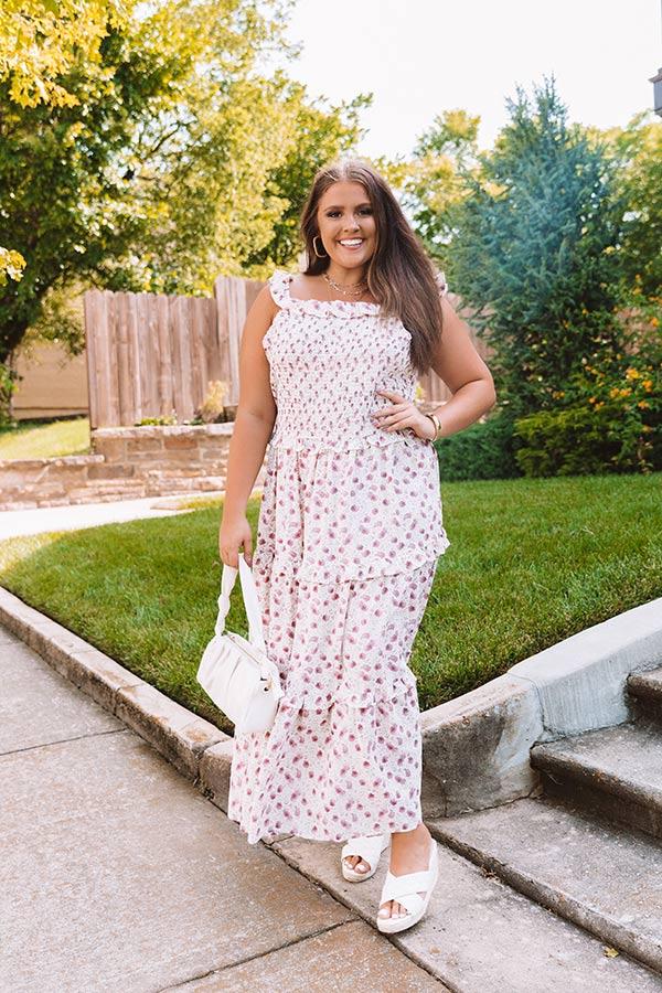 Impressions Among The Wildflowers Smocked Midi Curves