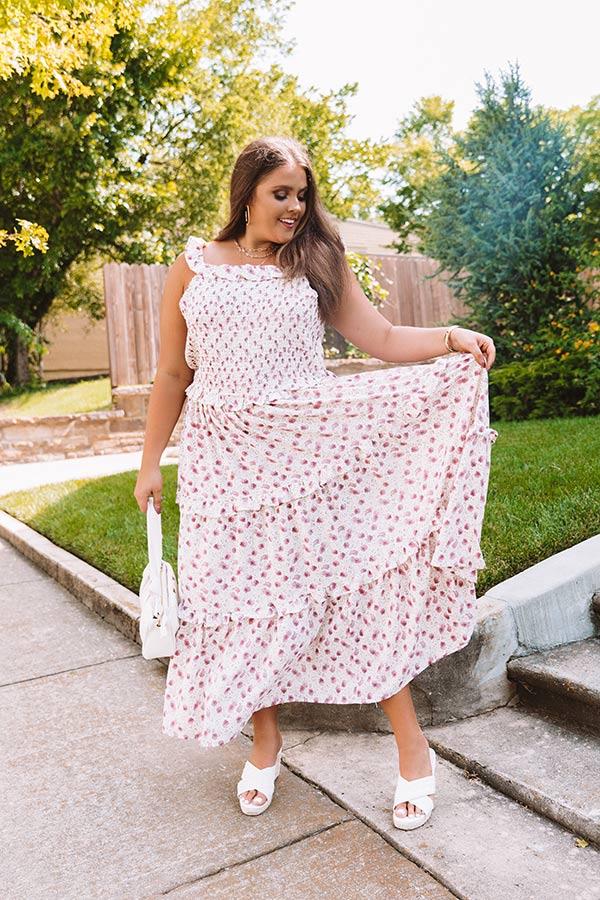 Impressions Among The Wildflowers Smocked Midi Curves