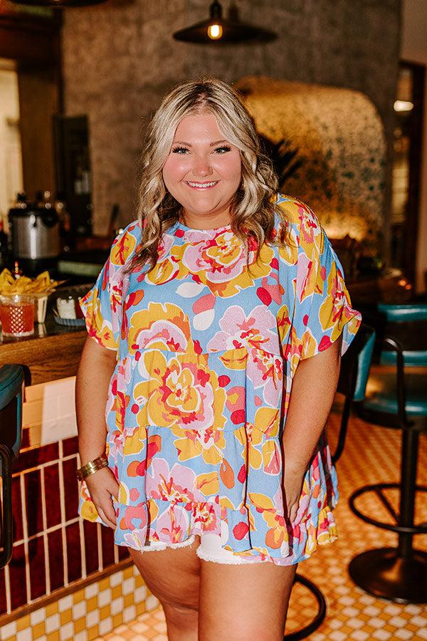 Impressions Antigua Girls Trip Floral Shift Top Curves