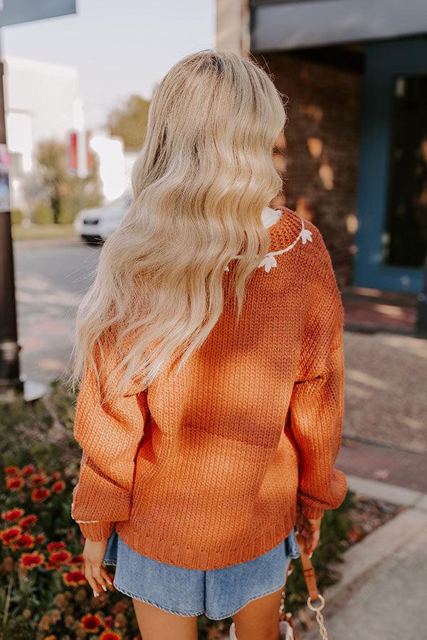 Impressions Autumn Charm Floral Embroidered Cardigan