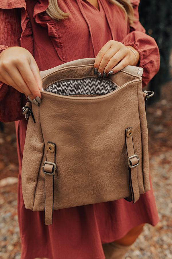 Impressions Autumn Treasure Faux Leather Backpack In Iced Latte