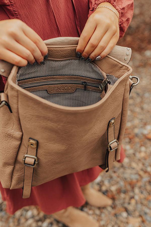 Impressions Autumn Treasure Faux Leather Backpack In Iced Latte