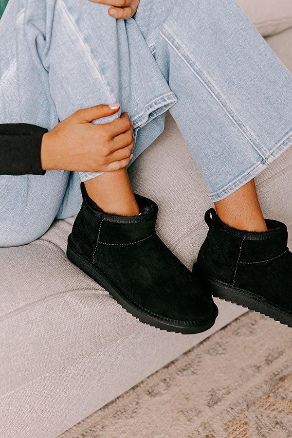 Impressions Away To The Alps Faux Suede Bootie In Black