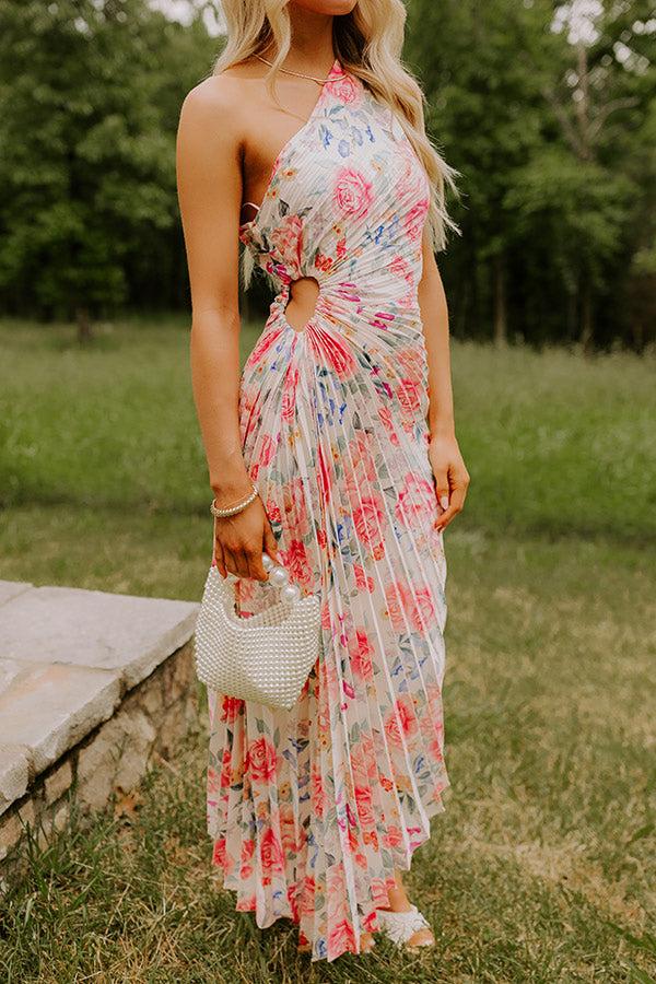 Impressions Aways My Amour Pleated Floral Maxi Dress