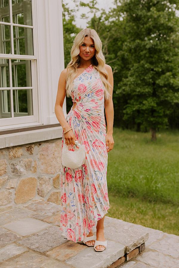 Impressions Aways My Amour Pleated Floral Maxi Dress