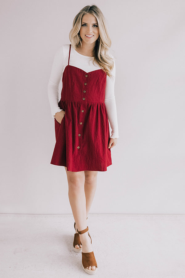 Impressions Backstage Passes Fit and Flare Dress in Wine