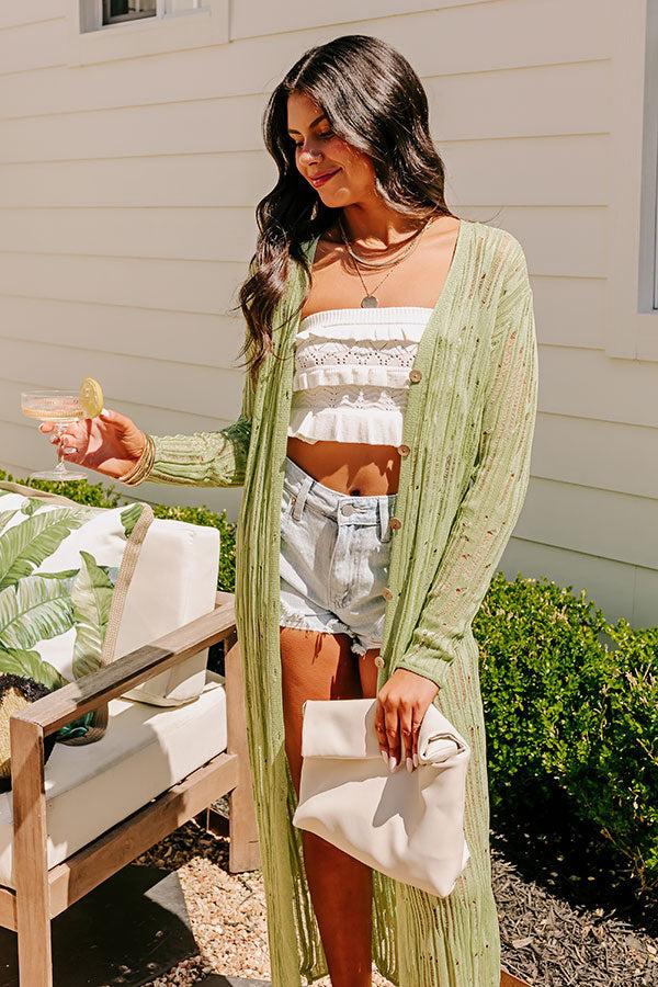 Impressions Barbados Bound Distressed Duster Cardigan