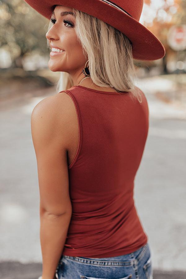 Impressions Basic Instincts Seamless Tank In Dark Rust