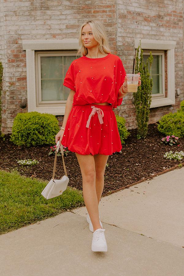 Impressions Belle Of The Parade Embellished Crop Top