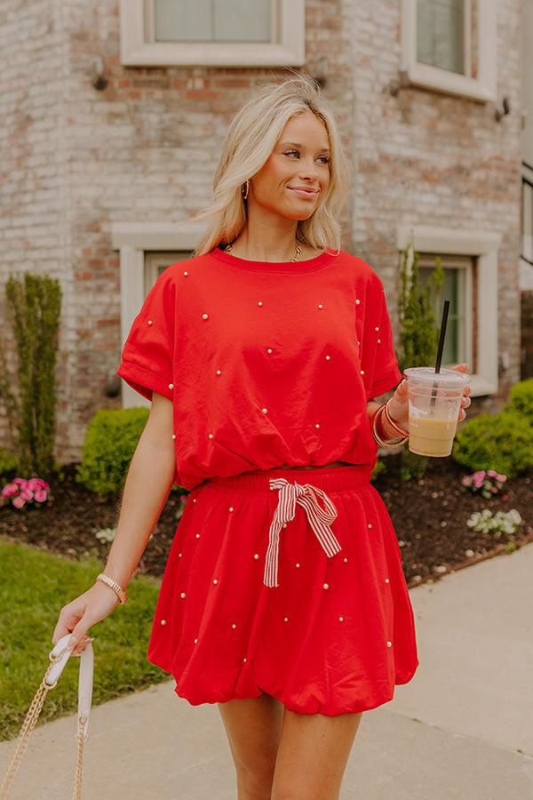 Impressions Belle of the Parade Embellished Crop Top