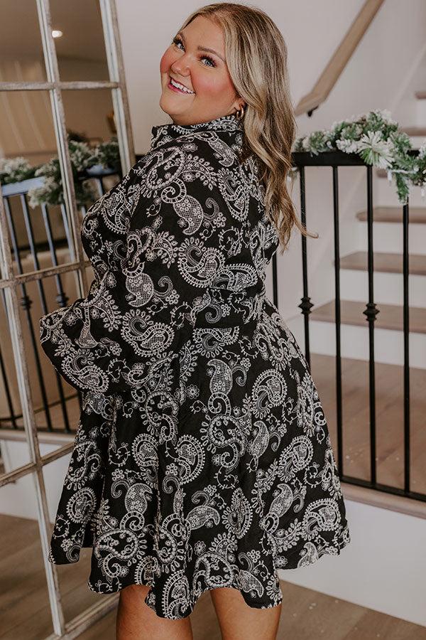 Impressions Blissful Beginnings Embroidered Mini Dress Curves