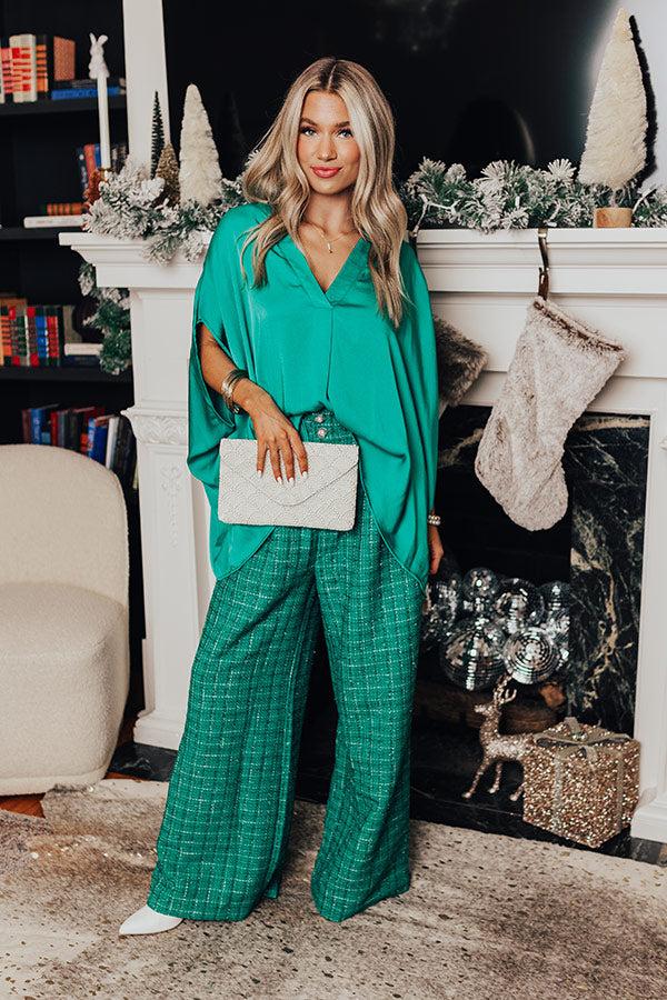 Impressions Blissful Beginnings Shift Top In Kelly Green