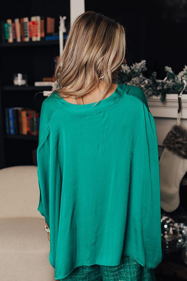 Impressions Blissful Beginnings Shift Top In Kelly Green