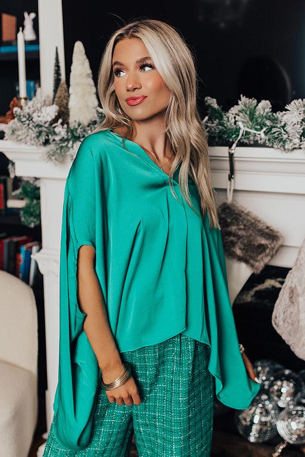 Impressions Blissful Beginnings Shift Top In Kelly Green