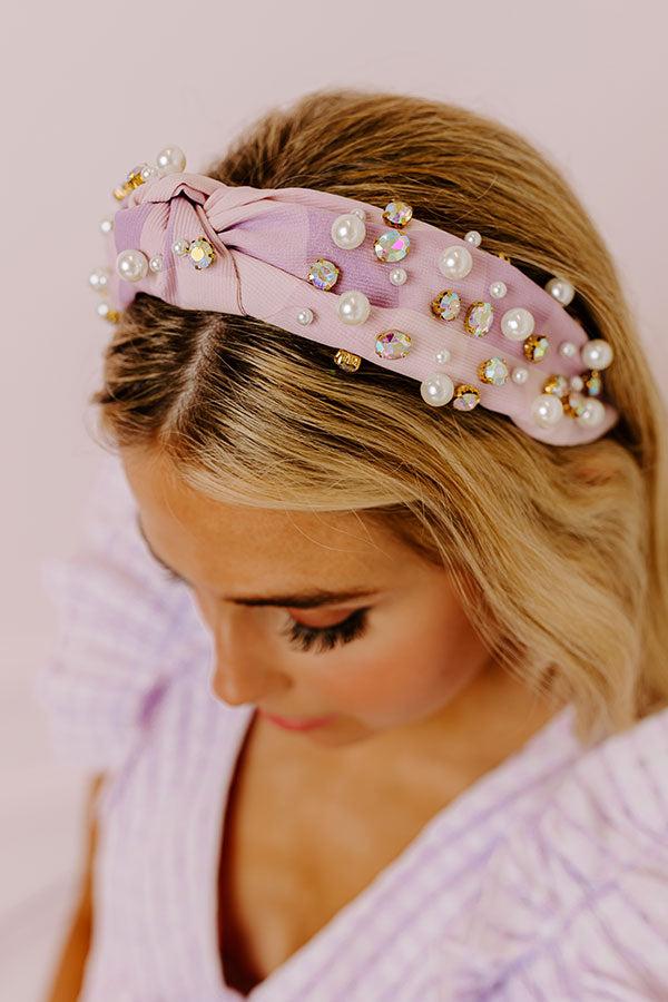 Impressions Blissful Break Embellished Headband In Lavender