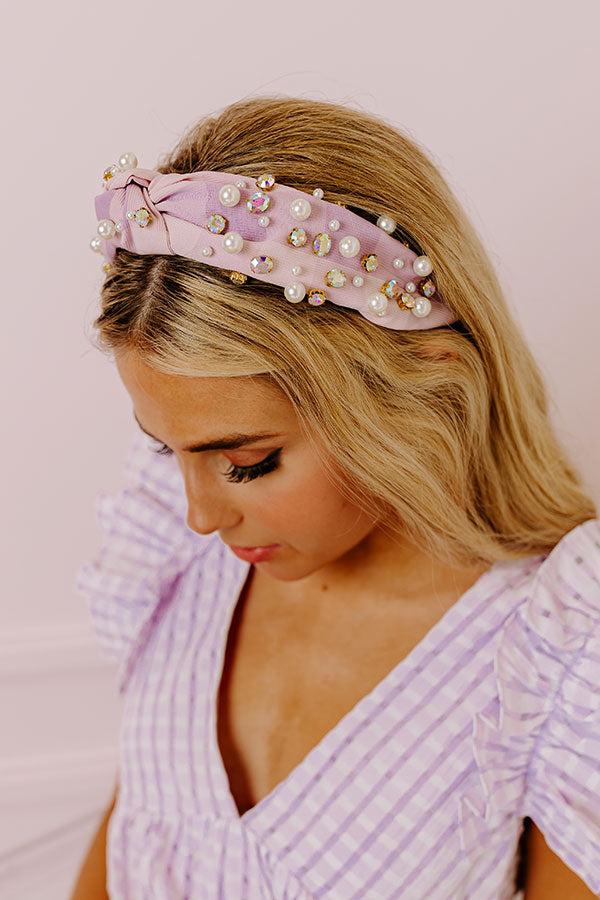 Impressions Blissful Break Embellished Headband In Lavender