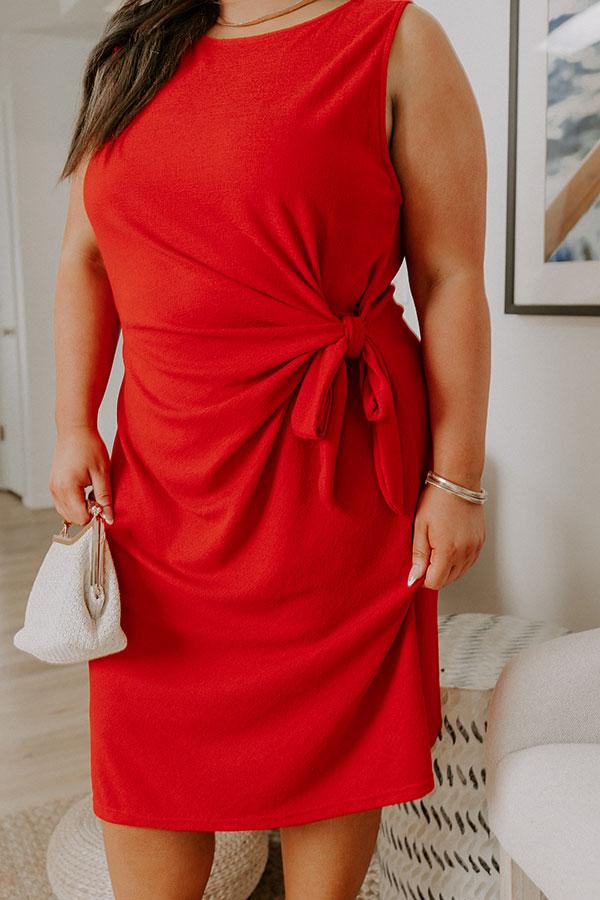 Impressions Block Party Chic Front Tie Mini Dress Curves