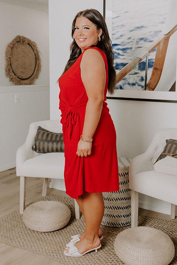 Impressions Block Party Chic Front Tie Mini Dress Curves