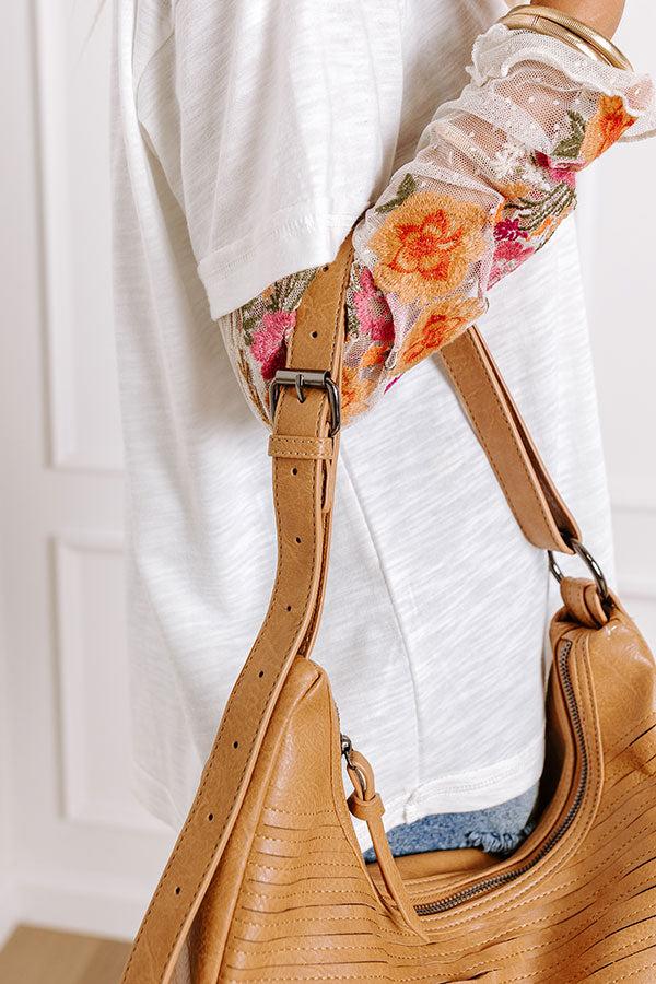 Impressions Block Party Ready Faux Leather Purse In Camel