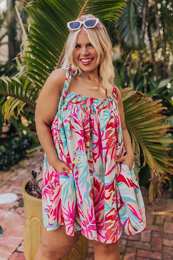 Impressions Bloom With A View Romper In Ocean Wave Curves