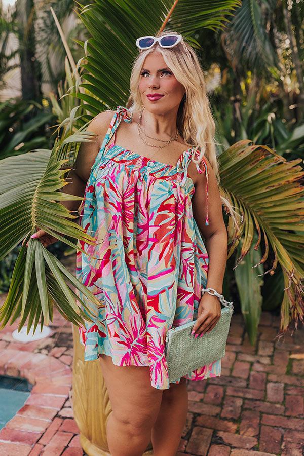 Impressions Bloom With A View Romper In Ocean Wave Curves