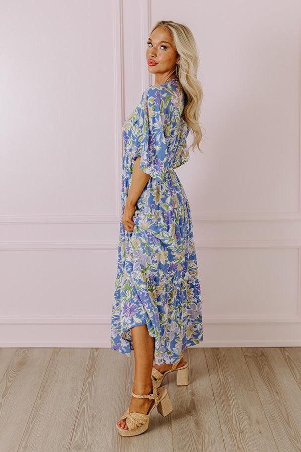 Impressions Blossom Breeze Floral Maxi In Periwinkle