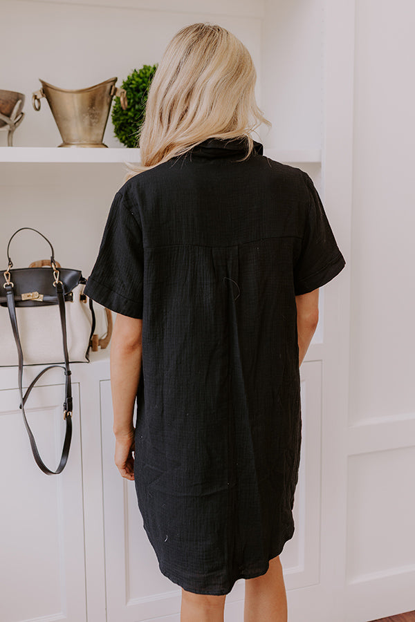 Impressions Boardwalk Cutie T-Shirt Mini Dress In Black