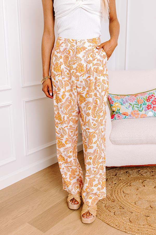 Impressions Bohemian Babe High Waist Linen-Blend Pants